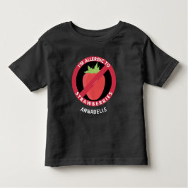 Camiseta De Bebé Alérgico a fresas Niños Alergia Personalizada