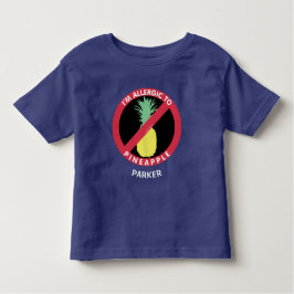 Camiseta De Bebé Alérgico a la alergia de la fruta de la piña