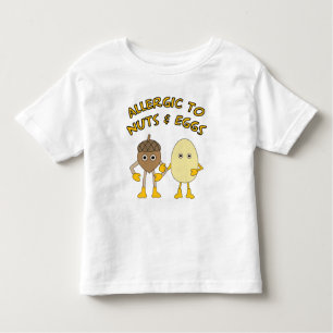 Camiseta De Bebé Alérgico a las nueces y huevos