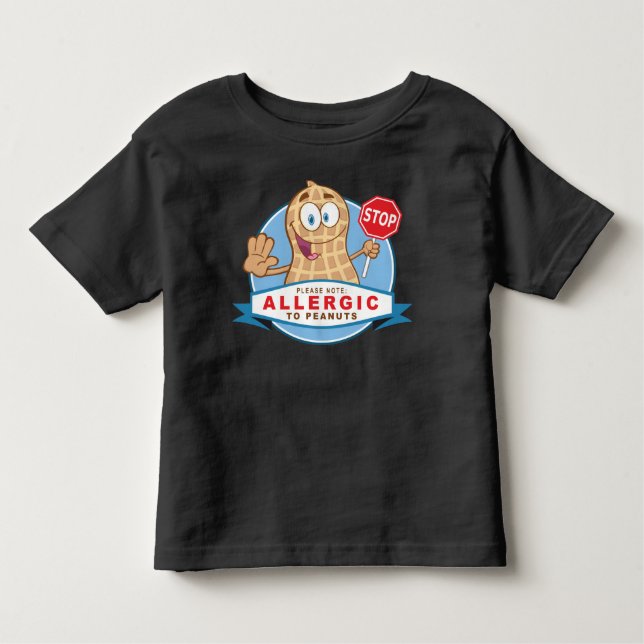 Camiseta De Bebé Alérgico a los cacahuetes (Anverso)