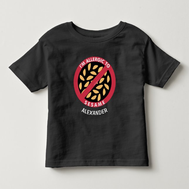 Camiseta De Bebé Alérgico a los niños personalizados alergia de las (Anverso)