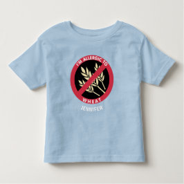 Camiseta De Bebé Alérgico al trigo embroma la alergia personalizada