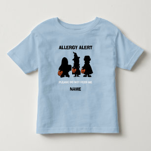 Camiseta De Bebé Alerta alérgica personalizada Halloween no aliment