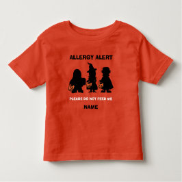 Camiseta De Bebé Alerta alérgica personalizada Halloween no aliment