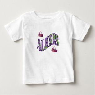 Camiseta De Bebé Alexis, Nombre De Chicas Hecho Con Lavanda,