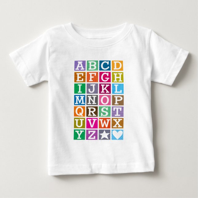 Camiseta De Bebé Alfabeto ABC (Anverso)