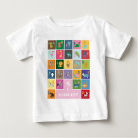 Alfabeto animal de niña pequeña personalizada