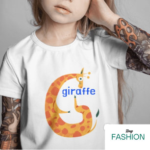 Camiseta De Bebé Alfabeto Animal G Para Giraffe