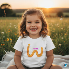 Camiseta De Bebé Alfabeto Animal W Para Gusano