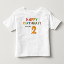 Alfabeto Colorido de 2º Cumpleaños con Primer Nomb