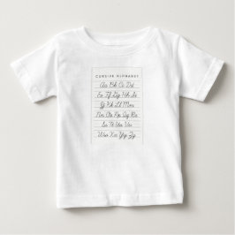 Camiseta De Bebé Alfabeto cursivo bebé camiseta