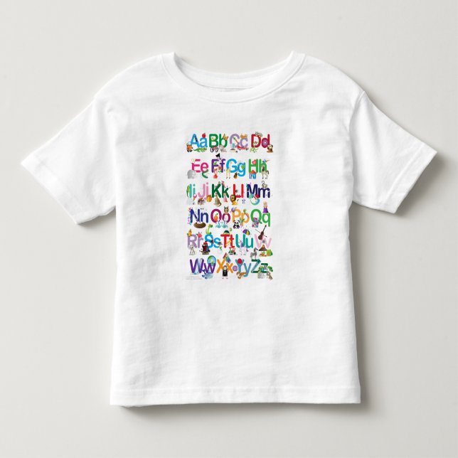 Camiseta De Bebé Alfabeto de la diversión (Anverso)