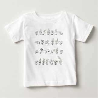 Camiseta De Bebé Alfabeto del lenguaje de signos