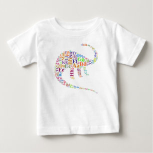 Camiseta De Bebé Alfabeto dino