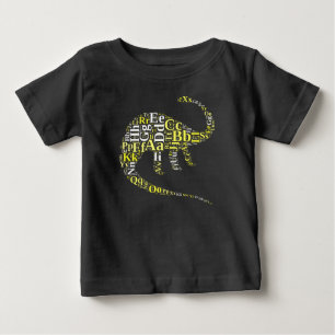 Camiseta De Bebé Alfabeto dino