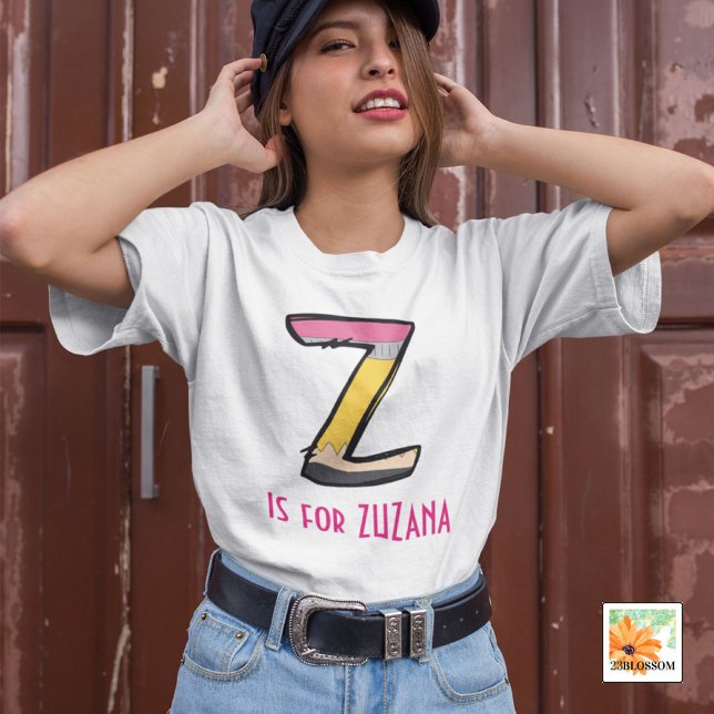 Camiseta De Bebé Alfabeto Personalizado de Regreso a Clases Z (Subido por el creador)
