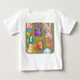 Camiseta De Bebé Alfabeto y juguetes