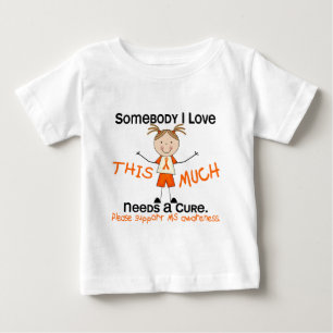 Camiseta De Bebé Alguien a quien amo - esclerosis múltiple MS (Chic