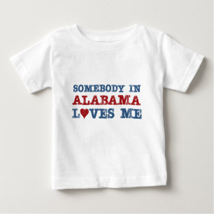 Camiseta De Bebé Alguien En Alabama Me Ama