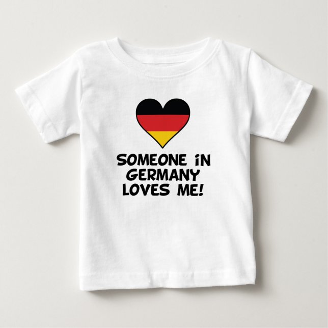Camiseta De Bebé Alguien en Alemania me ama (Anverso)