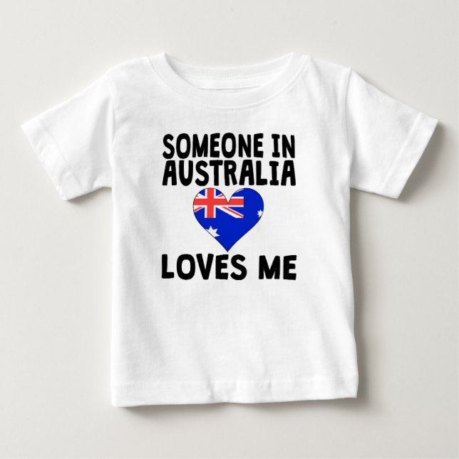 Camiseta De Bebé Alguien en Australia me ama (Anverso)
