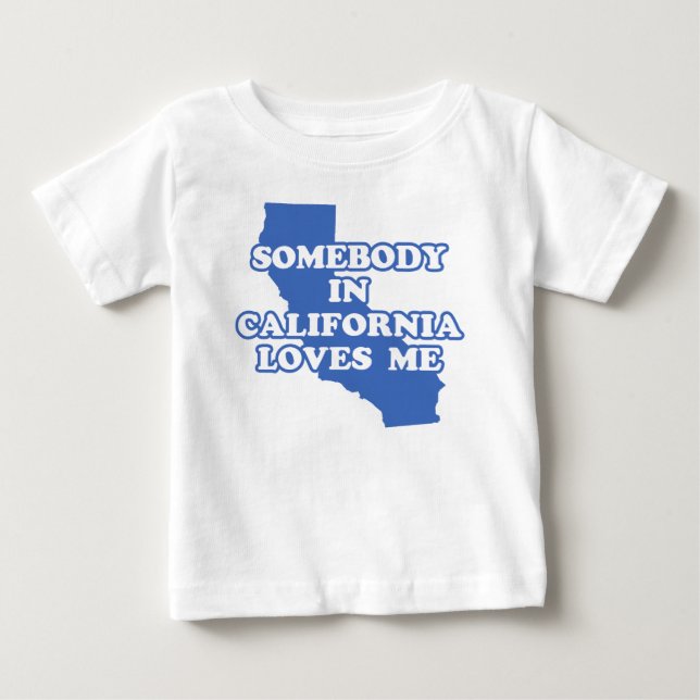 Camiseta De Bebé Alguien En California Me Ama (Anverso)