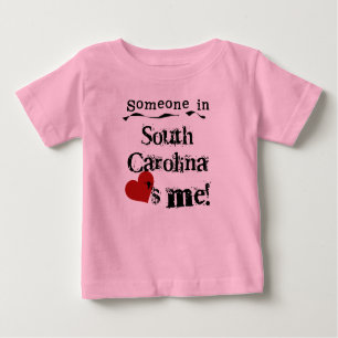 Camiseta De Bebé Alguien En Carolina Del Sur Me Ama