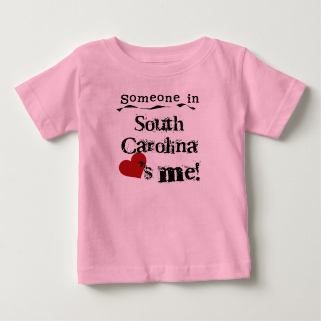 Camiseta De Bebé Alguien En Carolina Del Sur Me Ama (Anverso)
