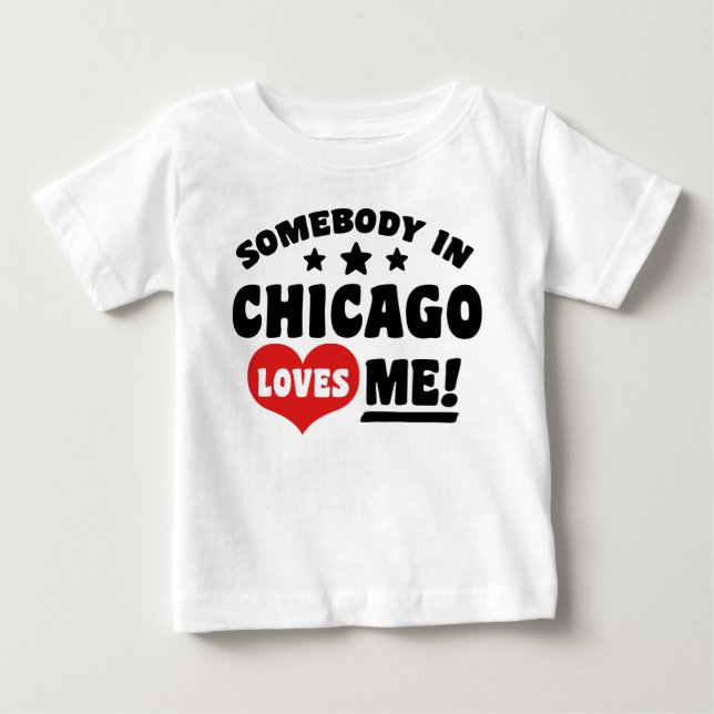 Camiseta De Bebé Alguien En Chicago Me Ama (Anverso)
