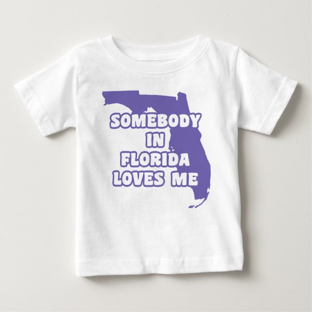 Camiseta De Bebé Alguien en Florida me ama (Anverso)