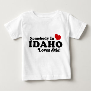Camiseta De Bebé Alguien En Idaho Me Ama
