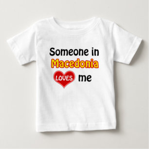 Camiseta De Bebé Alguien en Macedonia me ama
