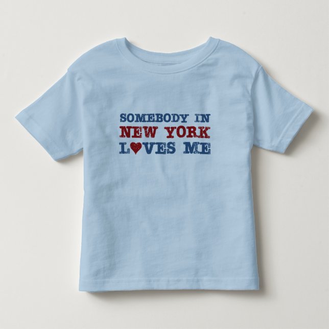 Camiseta De Bebé Alguien en Nueva York me ama (Anverso)