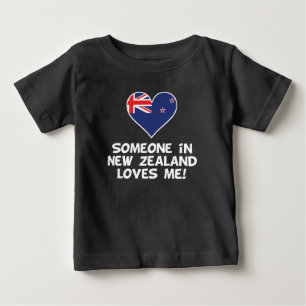Camiseta De Bebé Alguien en Nueva Zelanda me ama