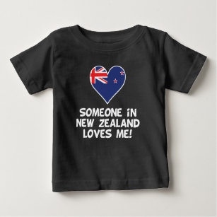 Camiseta De Bebé Alguien en Nueva Zelanda me ama