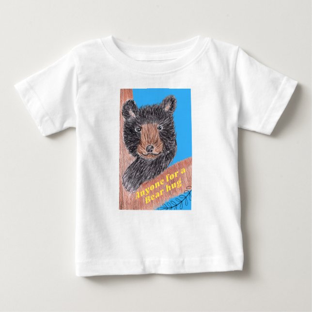Camiseta De Bebé Alguien por un abrazo de oso (Anverso)