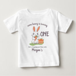 Camiseta De Bebé Algún Conejito Cumple 1 Año de Nacimiento Niños Ni