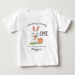 Camiseta De Bebé Algún Conejito Cumple 1 Año Primer Cumpleaños de N