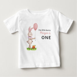 Camiseta De Bebé Algún Conejito es un Conejo Muy Lindo Globo Cumple