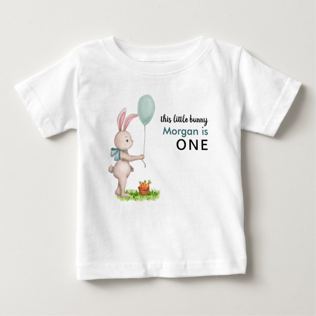 Camiseta De Bebé Algún Conejito es un Globo de Conejo Muy Lindo par (Anverso)