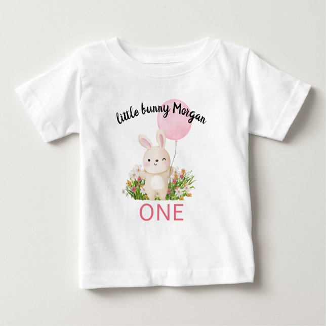 Camiseta De Bebé Algun Conejo Es Uno Cumpleaños Simple Lindo de Niñ (Anverso)