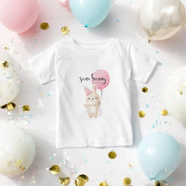 Camiseta De Bebé Algún conejo globo rosa HERMANO MAYOR