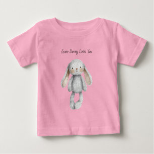 Camiseta De Bebé Algún conejo gris te ama