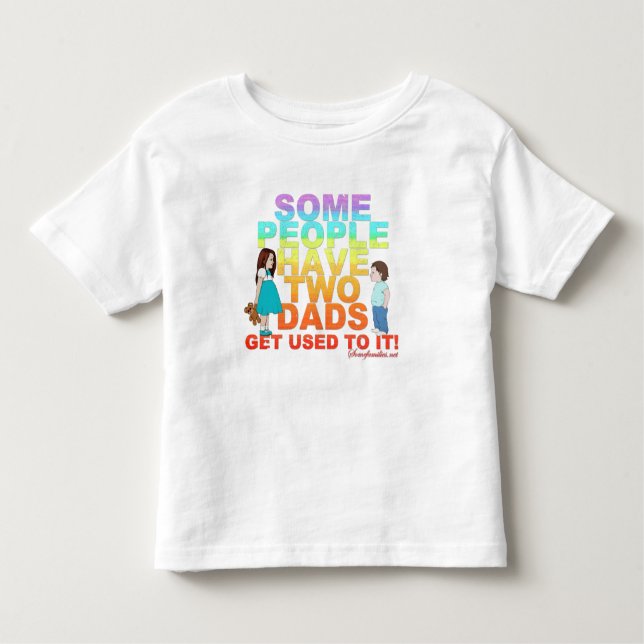 Camiseta De Bebé Alguna gente tiene dos papás (Anverso)