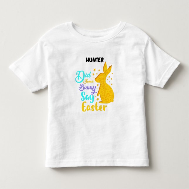 CAMISETA DE BEBÉ "ALGUNOS BUNNY DIJERON FÁCIL" PERSONALIZADO TODDLE (Anverso)