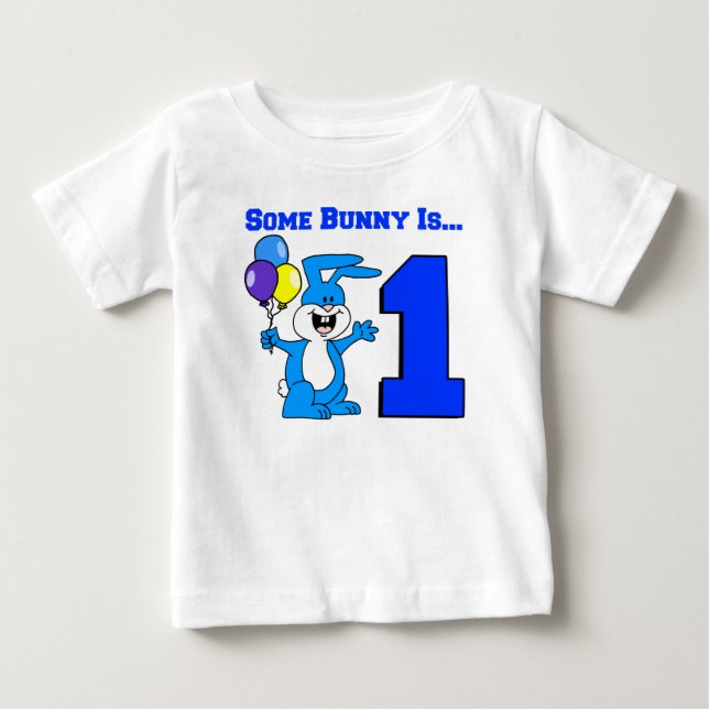 Camiseta De Bebé Algunos Bunny Son Uno (Azul) (Anverso)