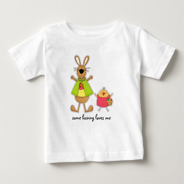 Camiseta De Bebé Algunos conejitos me aman. Regalo de Pascua (Anverso)