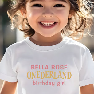 Camiseta De Bebé Alice en Wonderland cumpleaños 1