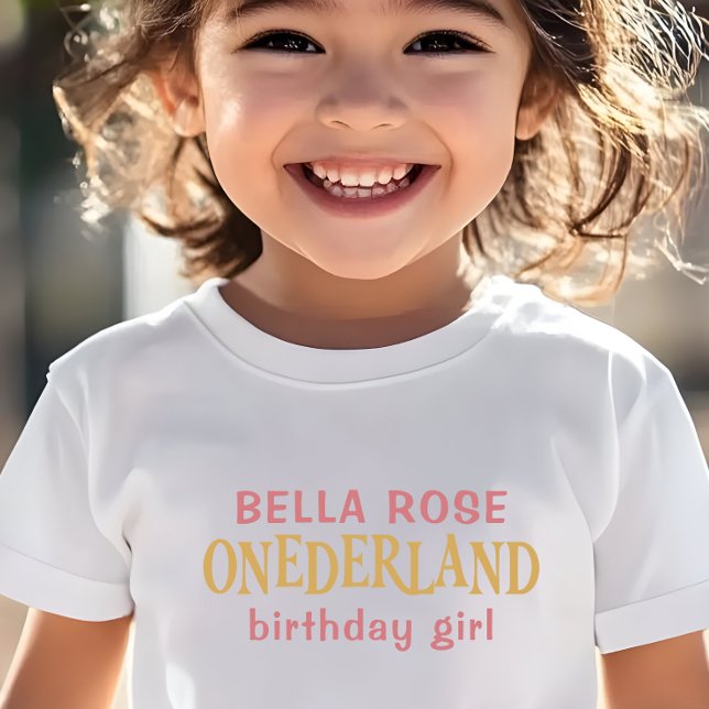 Camiseta De Bebé Alice en Wonderland cumpleaños 1 (Subido por el creador)