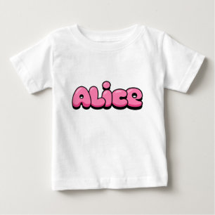 Camiseta De Bebé Alice Pink Baby T-Shirt